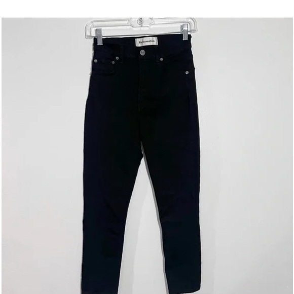Reformation Ultra High Rise Skinny Jeans In Black Size 25.  Excellent Condition - Picture 3 of 12